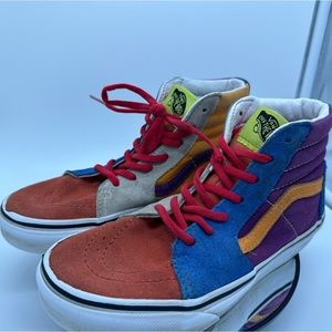 Kids multicolor vans 2y